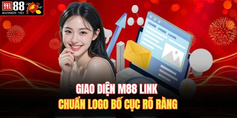 Giao diện M88 link chuẩn logo bố cục rõ ràng